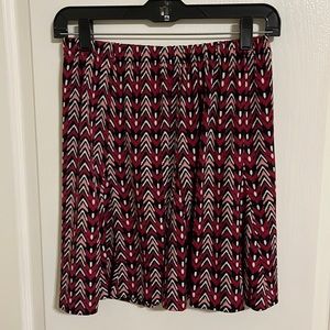 Pink and Black Geometric Skirt